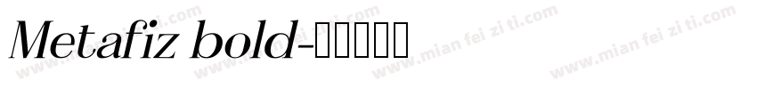 Metafiz bold字体转换